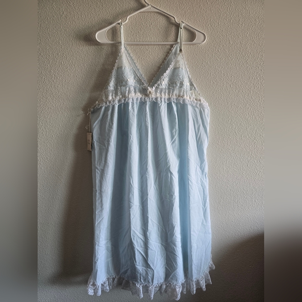 Dior Blue Smocked Halter Pajama